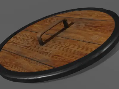 Viking Shield - low poly 3D model