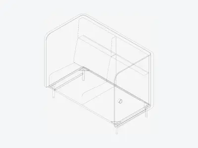 Seat - Sofa - Simplicity Low-poly 3D model