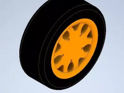 Small Robotic Wheel  Free 3D print model