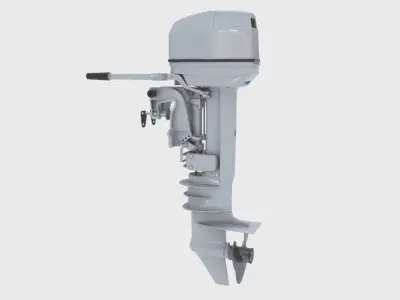Outboards Set of 5 pieces 3D model
