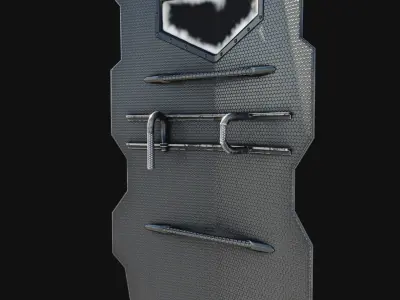 Ballistic Shield Low-poly 3D model purchase