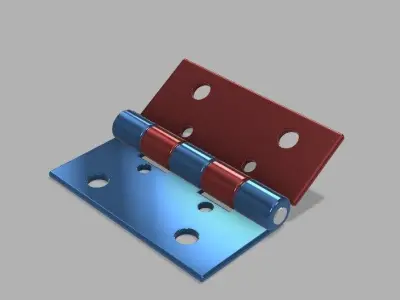 Clamp metal hinge 3D print model