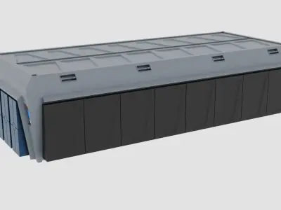 Imperial Cargo Container Set Low-poly 3D model