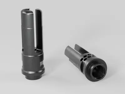 WARCOMP Flash Hider Low-poly 3D model
