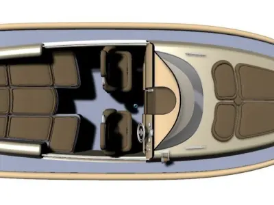 Motorboat Runabout 87m  3D model 3D model