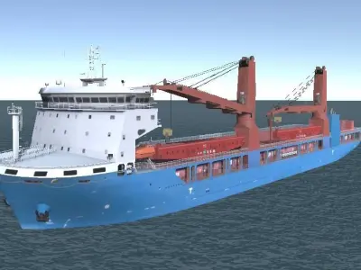 Heavy Load Carrier UHL 3D Low-poly model Low-poly 3D model