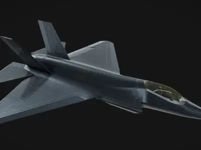 F-35 Jet Low-poly 3D model