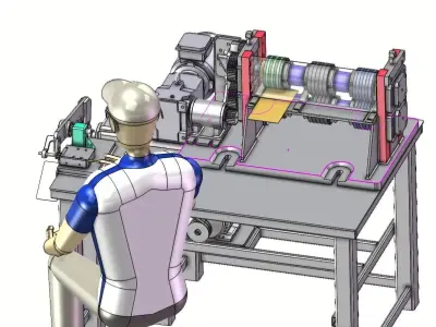 Sheet Metal Slitting Machine for Gold Silver Copper Coils 3D model