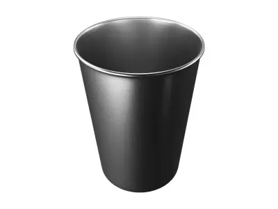 Stainless Steel Trash Can 3D model