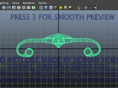 Space craft not textured model 3D model