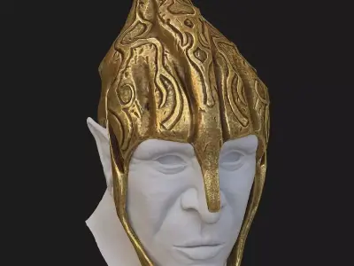 Helmet golden 3D model