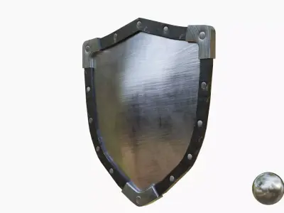 Warrior Metal Shield  Low-poly 3D model