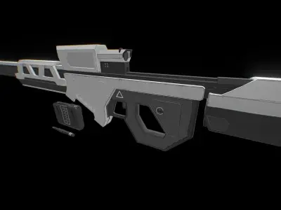 A B Y S S Sniper Rifle -  PBR Game Ready Asset Low-poly 3D model