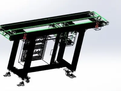 2 m conveyor line 3D model