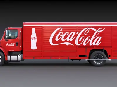 Freightliner M2 106 Beverage Truck Low-poly 3D model