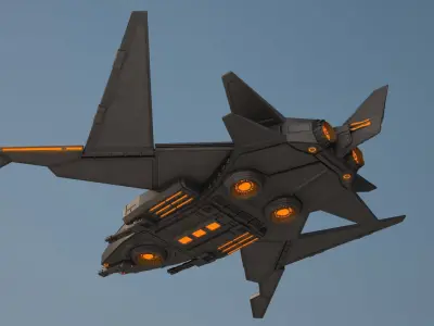 Sci Fi Fighter Jet 3D model