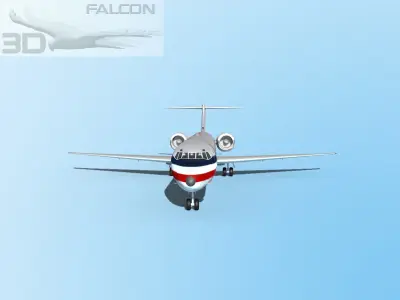Falcon3D MD-80 Trans World Airways 2 3D model