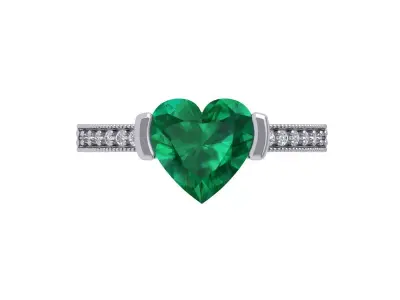 Heart engagement Ring 3D print model purchase