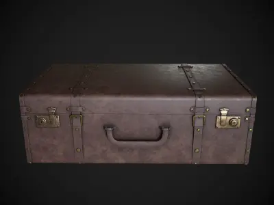 Vintage Suitcase Low-poly 3D model