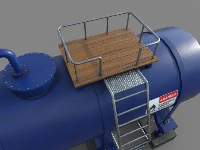 Industrial Tank Low-poly 3D model purchase