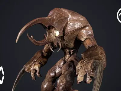 Bug Creature 3 Low-poly 3D model