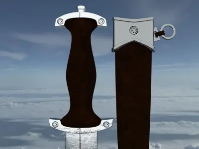 Dagger and Scabbard 3D model