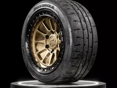 Bridgestone Potenza RE71 RS 255 40 ZR17 3D model