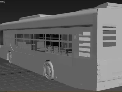 lowpoly bus 3D model