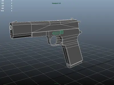 Colt 1991 Low Poly Low-poly 3D model