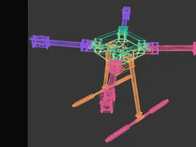 Four propeller drone 3D model