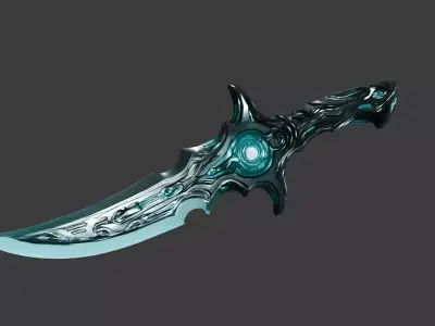 Futuristic Arcane Energy Dagger 3D model