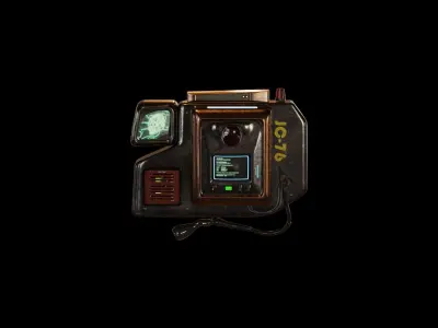 Scifi console terminal com cyberpunk device 3D model