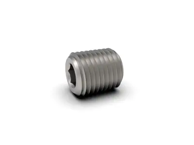 NPT male pipe plug with hex socket collection 3D model