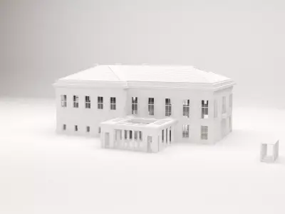 Neoclassicial Villa Germany Wiegand Haus Low-poly 3D model