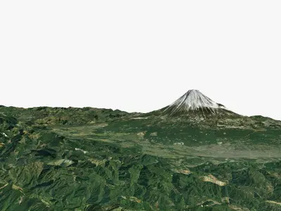 Mount Fuji Area Real Color 3D model