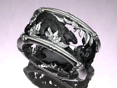 Tiger ring 3D print model
