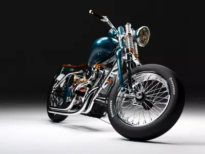 HD bobber motorcyle 3D model 3D model