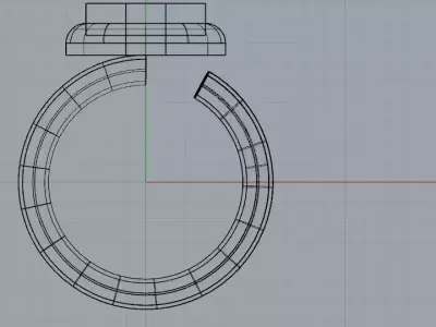 Esercizio Anello castone  Free 3D model
