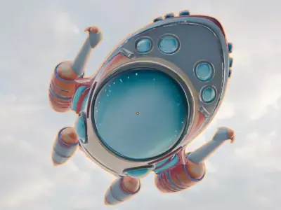 Sci-Fi Spaceship 3D Model 3D model