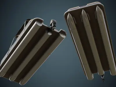 Pontoon Boat 1A Low-poly 3D model