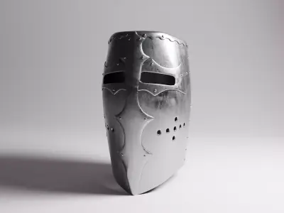 Medieval helmet Tophfelm Low-poly 3D model