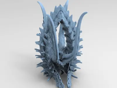 Alien Dragon God Bone Structure 3 3D model