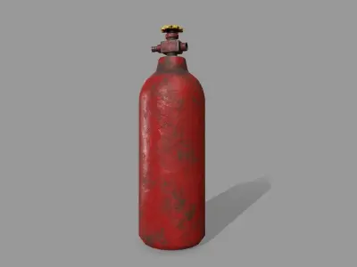 Oxygen Tank Low-poly 3D model get