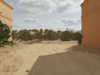 Desert Oasis Village 3D model purchase