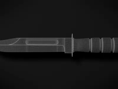 Combat Knife Free 3D model get