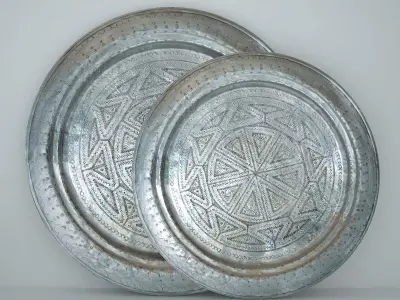 Moroccan Antique Tray 3D model 3D model