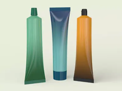 Tube Paste Set 3D model