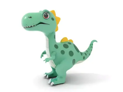Cartoon Dinosaur Character Model Pack Low-poly 3D model