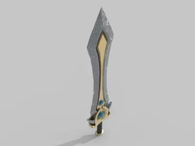 Sword Low-poly 3D model 78