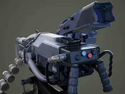 MK47 grenade launcher 3D model